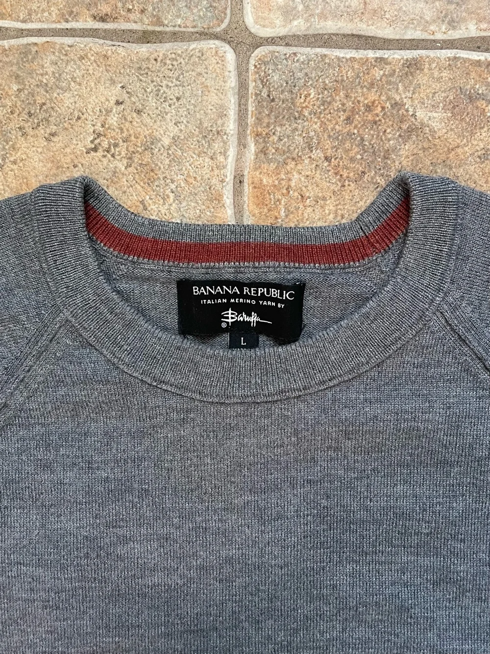 Banana Republic Men’s Zegna Baruffa Merino Wool Crewneck Sweater